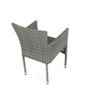 Zahradní židle, kov, polyratan, šedá, AZC-S2118 GREY