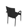 Zahradní židle, kov, polyratan, černá, AZC-S2113 BK