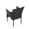 Zahradní židle, kov, polyratan, černá, AZC-S2117 BK