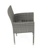 Zahradní židle, kov, polyratan, šedá, AZC-S2118 GREY