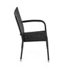 Zahradní židle, kov, polyratan, černá, AZC-S2113 BK