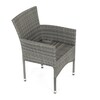 Zahradní židle, kov, polyratan, šedá, AZC-S2118 GREY
