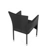 Zahradní židle, kov, polyratan, černá, AZC-S2117 BK