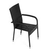 Zahradní židle, kov, polyratan, černá, AZC-S2113 BK