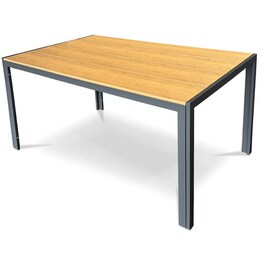 Zahradní stůl, kov, polywood, hnědá, AZT-S1215 OAK