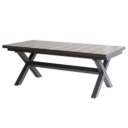 Zahradní stůl rozkládací, hliník, slinutá keramika, šedá, AZT-G1920 GREY