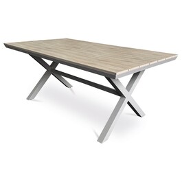 Zahradní stůl, hliník, polywood, béžová, AZT-S1510 OAK