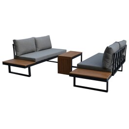 Zahradní sestava, hliník, polywood, šedá, AZS-G1924 GREY