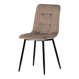 Jídelní židle, krémová, sametová látka, CT-281 CRM4