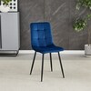 Jídelní židle, modrá, sametová látka, CT-281 BLUE4