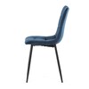 Jídelní židle, modrá, sametová látka, CT-281 BLUE4