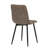Jídelní židle, hnědá, látka vintage, CT-281 BR3