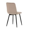 Jídelní židle, krémová, sametová látka, CT-281 CRM4