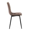 Jídelní židle, hnědá, sametová látka, CT-281 BR4