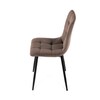 Jídelní židle, hnědá, sametová látka, CT-281 BR4