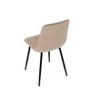 Jídelní židle, krémová, sametová látka, CT-281 CRM4