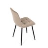 Jídelní židle, krémová, sametová látka, CT-281 CRM4