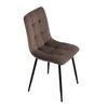 Jídelní židle, hnědá, sametová látka, CT-281 BR4