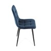 Jídelní židle, modrá, sametová látka, CT-281 BLUE4