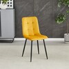 Jídelní židle, žlutá, sametová látka, CT-281 YEL4