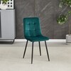 Jídelní židle, zelená, sametová látka, CT-281 GRN4