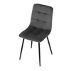 Jídelní židle, šedá, sametová látka, CT-281 GREY4