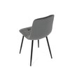 Jídelní židle, šedá, sametová látka, CT-281 GREY4