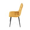 Jídelní židle, žlutá, sametová látka, CT-281 YEL4