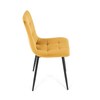 Jídelní židle, žlutá, sametová látka, CT-281 YEL4