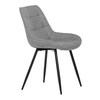 Jídelní židle, šedá, látka, CT-395 SIL2