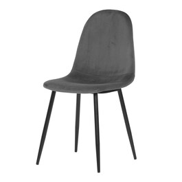 Jídelní židle, šedá, sametová látka, CT-971 GREY4