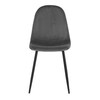 Jídelní židle, šedá, sametová látka, CT-971 GREY4