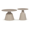 Konferenční stolek 70x70x44cm, keramika, travertin, CT-F4152 TRV