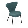 Jídelní židle, modrá, látka, CT-S8010 BLUE2