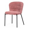 Jídelní židle, růžová, látka bouclé, CT-W1077 PINK2