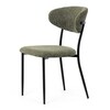 Jídelní židle, zelená, látka bouclé, CT-W1021 GRN2