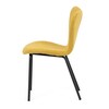 Jídelní židle, žlutá, látka, CT-S8010 YEL2