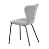 Jídelní židle, stříbrná, látka, CT-S8010 SIL2