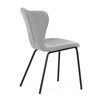 Jídelní židle, stříbrná, látka, CT-S8010 SIL2