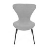 Jídelní židle, stříbrná, látka, CT-S8010 SIL2
