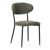 Jídelní židle, zelená, látka bouclé, CT-W1021 GRN2