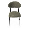 Jídelní židle, zelená, látka bouclé, CT-W1021 GRN2