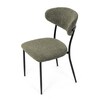 Jídelní židle, zelená, látka bouclé, CT-W1021 GRN2