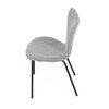 Jídelní židle, stříbrná, látka, CT-S8010 SIL2