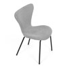 Jídelní židle, stříbrná, látka, CT-S8010 SIL2