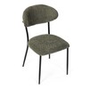Jídelní židle, zelená, látka bouclé, CT-W1021 GRN2