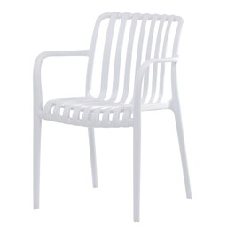 Zahradní židle plast, bílá, CT-X7029 WT