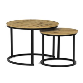 Konferenční stolek 70x70x51cm, mdf, divoký dub, CT-X7122 OAK