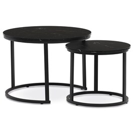 Konferenční stolek 70x70x51cm, mdf, mramor, CT-X7122 BK