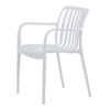 Zahradní židle plast, bílá, CT-X7029 WT